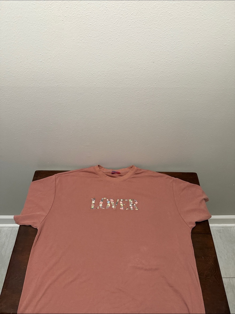 Women's 'Lover' Graphic Tee in Dusty Rose